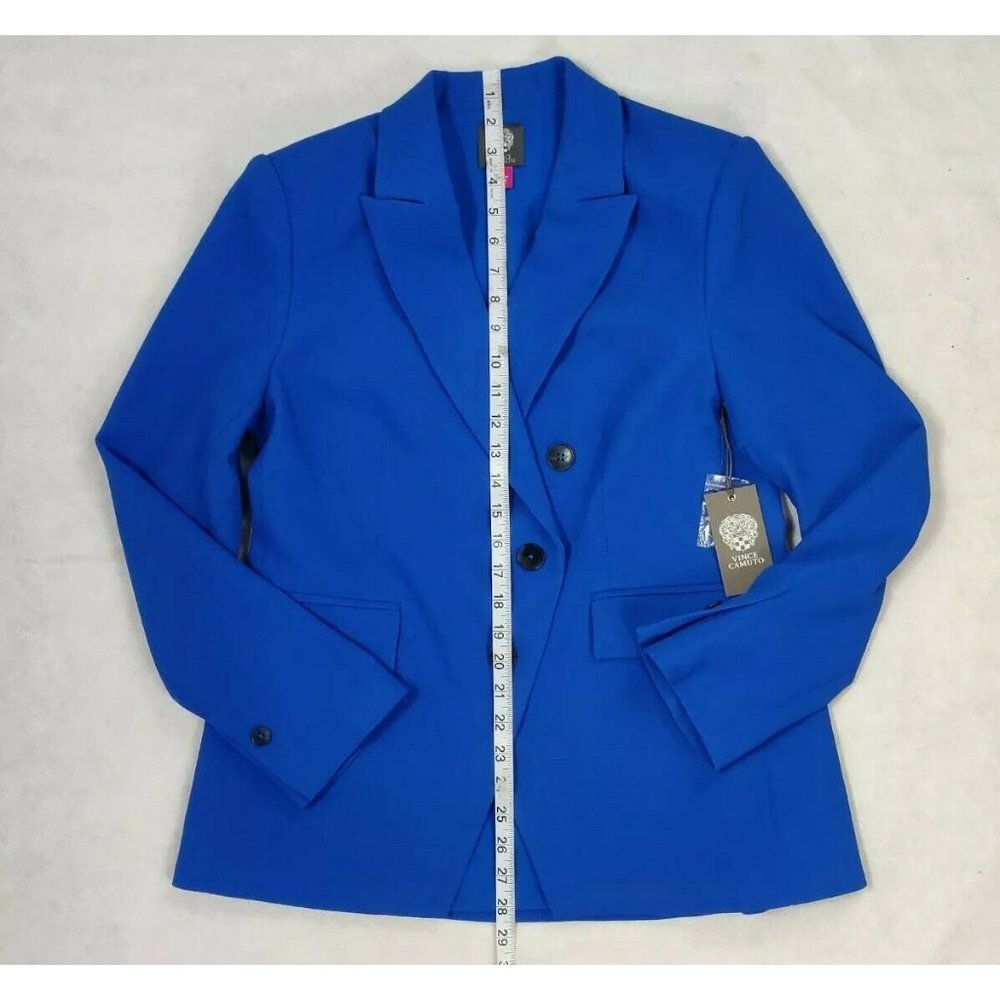 Vince Camuto Womens Blazer Blue Asymmetrical - Picture 11 of 13